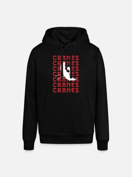 CRANES Stylish Bird Silhouette - Stanley/Stella SOUNDER Unisex Hoodie - black