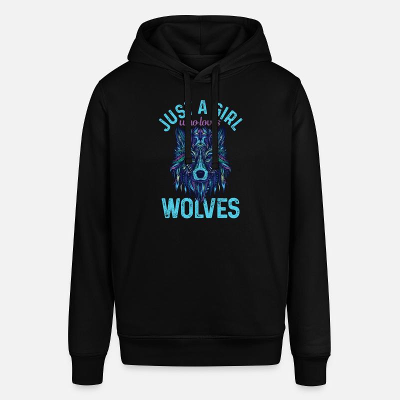 Wolf Geschenk - Stanley/Stella Unisex Hoodie SOUNDER - Schwarz