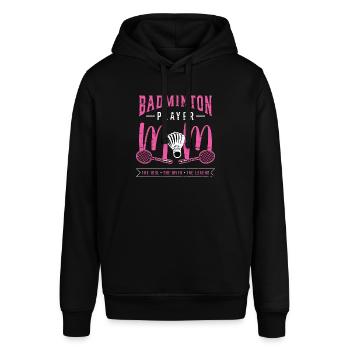 Badminton Player Mom The Idol Loves Badminton - Stanley/Stella Unisex Hoodie SOUNDER - Schwarz - Vorne - Alina (178cm) & Michal (187cm)