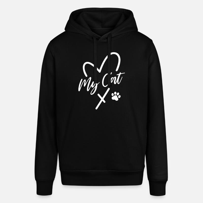 Mon cœur de chat - Sweat à capuche SOUNDER Stanley/Stella Unisexe - noir