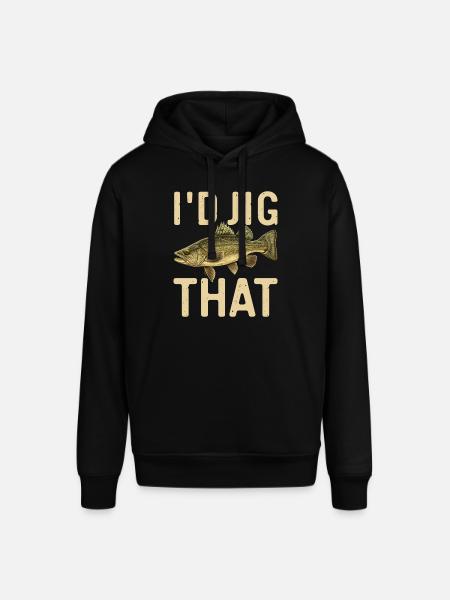 Walleye Fishing Angler - Stanley/Stella SOUNDER Unisex Hoodie - black