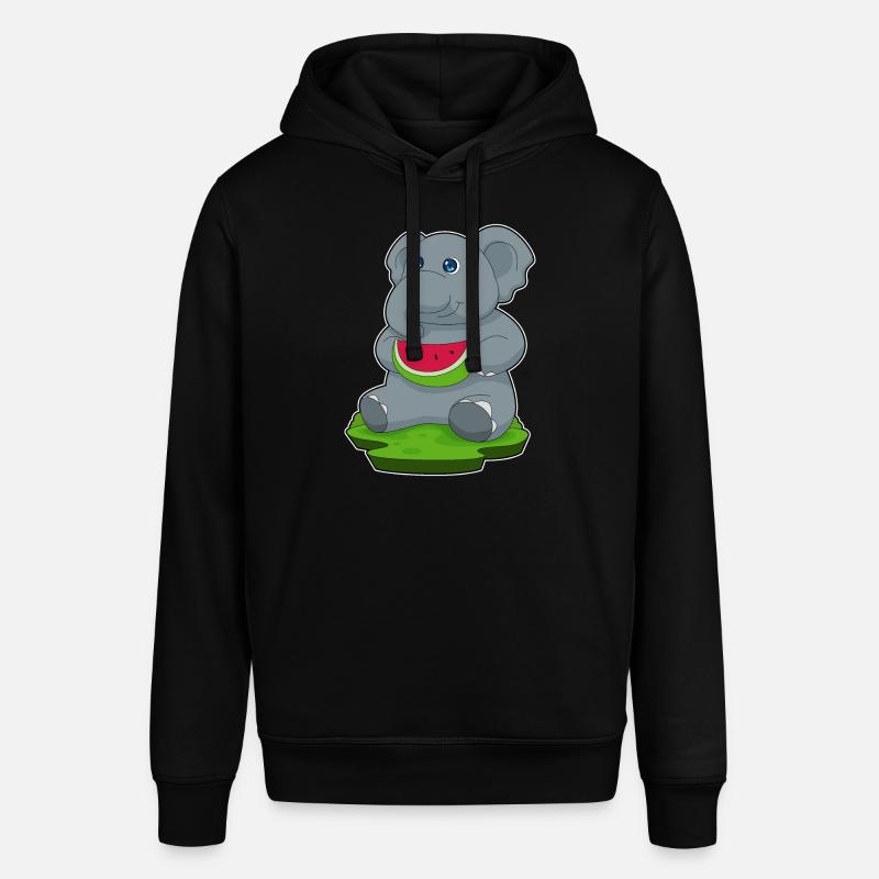 Éléphant Pastèque Fruit - Sweat à capuche SOUNDER Stanley/Stella Unisexe - noir