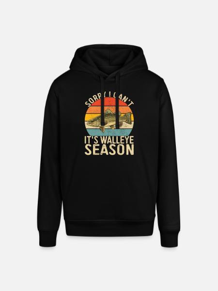 Walleye Fishing Angler - Stanley/Stella SOUNDER Unisex Hoodie - black