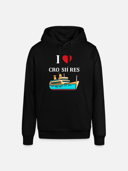I love Croisières - Sweat à capuche SOUNDER Stanley/Stella Unisexe - noir