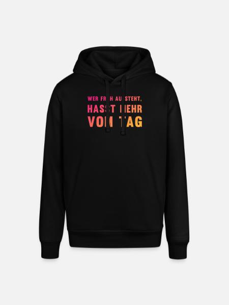 Ironischer Morgenmuffel-Spruch Geschenk - Stanley/Stella Unisex Hoodie SOUNDER - Schwarz