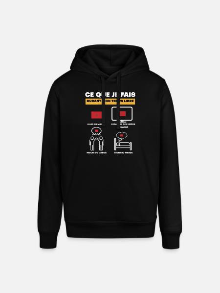 Marokko-Flagge in der Freizeit - Stanley/Stella Unisex Hoodie SOUNDER - Schwarz