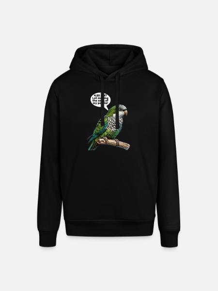 Quaker Parrot Monk Parakeet - Stanley/Stella SOUNDER Unisex Hoodie - black