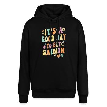 Saimin Spell - Stanley/Stella SOUNDER Unisex Hoodie - black - Front - Alina (178cm) & Michal (187cm)