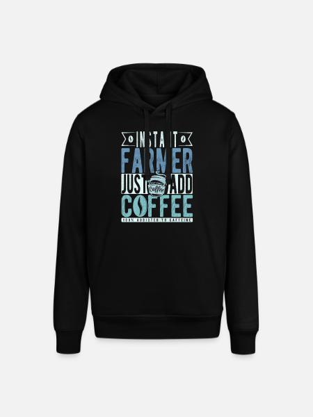 Instant Farmer Just Add Coffee - Stanley/Stella SOUNDER Unisex Hoodie - black