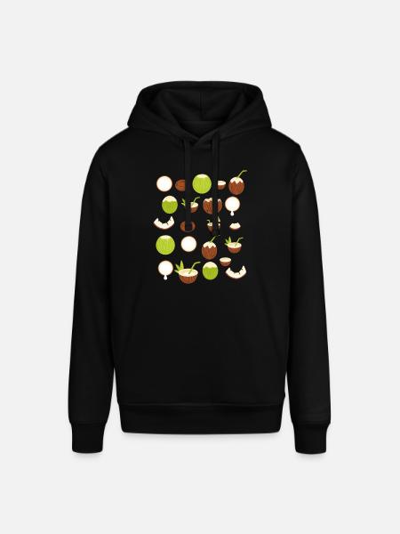 Retro Coconut Design - Stanley/Stella SOUNDER Unisex Hoodie - black
