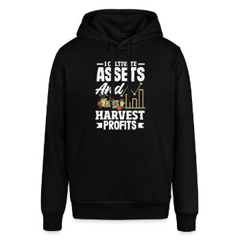 Cultivate Assets Harvest Profits Finance Gardener - Stanley/Stella Unisex Hoodie SOUNDER - Schwarz - Vorne - Alina (178cm) & Michal (187cm)