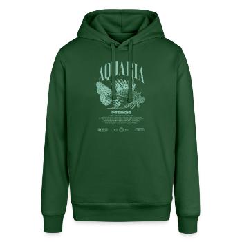 Rotfeuerfisch Marine Fish Keeper Moderne Streetwear - Stanley/Stella Unisex Hoodie SOUNDER - Flaschengrün - Vorne - Alina (178cm) & Michal (187cm)