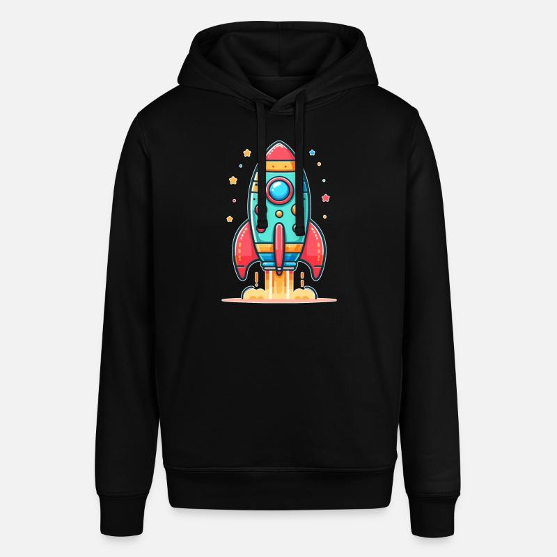 fusée au design enfantin - Sweat à capuche SOUNDER Stanley/Stella Unisexe - noir