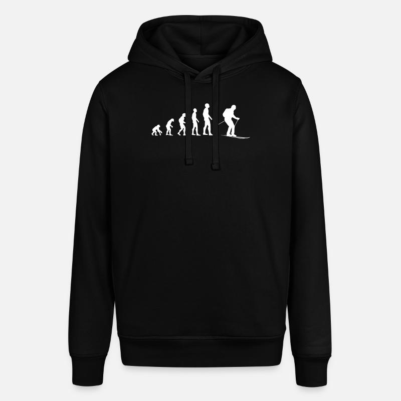 Evolution Skier Gift - Stanley/Stella SOUNDER Unisex Hoodie - black