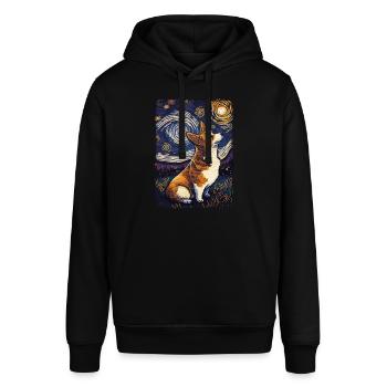 Corgi Nuit étoilée - Sweat à capuche SOUNDER Stanley/Stella Unisexe - noir - Devant - Alina (178cm) & Michal (187cm)