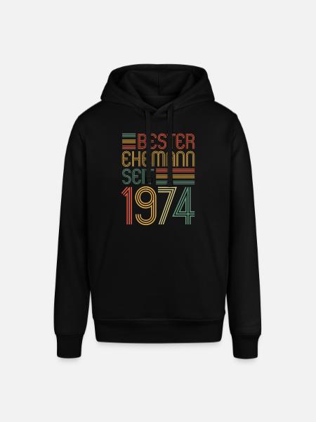Best husband since 1974 50th wedding anniversary - Stanley/Stella SOUNDER Unisex Hoodie - black