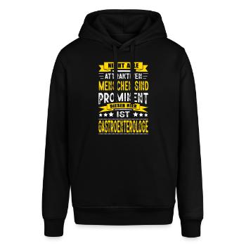 Facharzt Gastroenterologe Arzt Prüfung Bestanden - Stanley/Stella Unisex Hoodie SOUNDER - Schwarz - Vorne - Alina (178cm) & Michal (187cm)