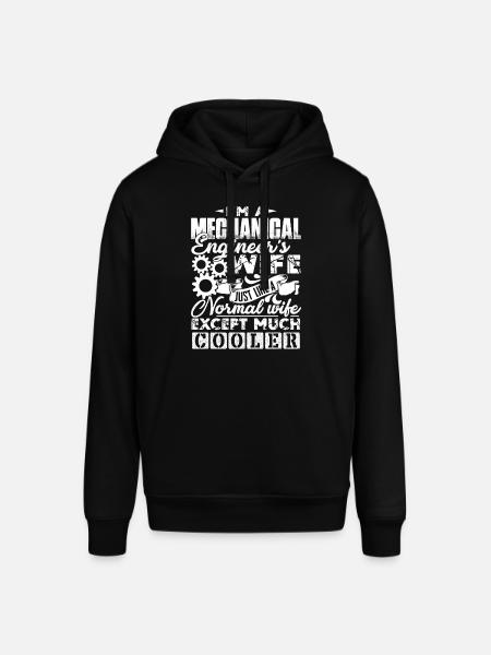 Mechanical Engineer's Wife Is Cooler - Stanley/Stella SOUNDER Unisex Hoodie - black