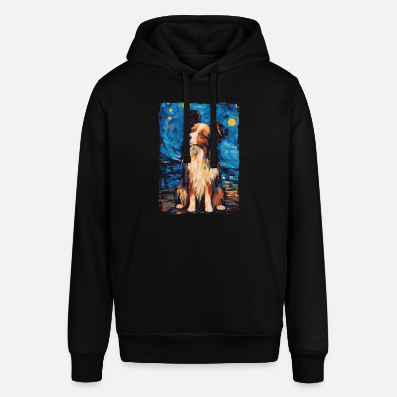 Papillon Chien Nuit Étoilée - Sweat à capuche SOUNDER Stanley/Stella Unisexe - noir