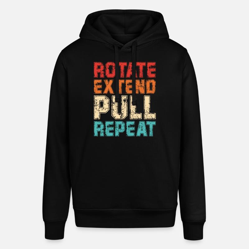 Rotate Extend Pull Repeat - Stanley/Stella SOUNDER Unisex Hoodie - black