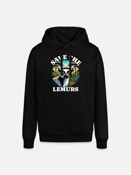 Lemur Lemurs - Stanley/Stella SOUNDER Unisex Hoodie - black