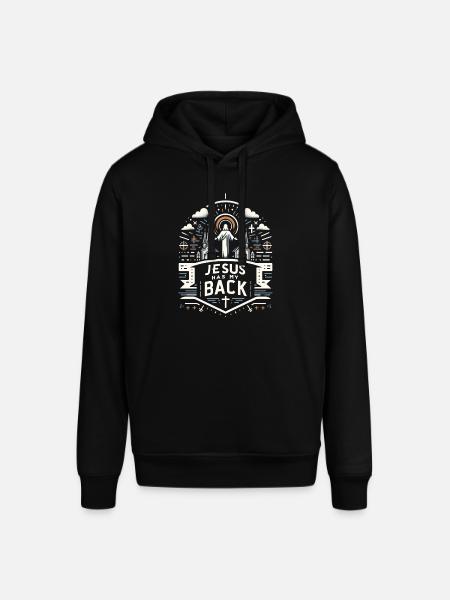 Jesus Has My Back 28 - Stanley/Stella SOUNDER Unisex Hoodie - black