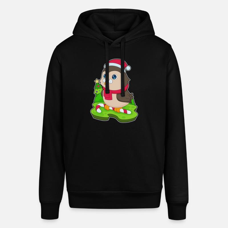 Hibou Noël Candy Cane - Sweat à capuche SOUNDER Stanley/Stella Unisexe - noir
