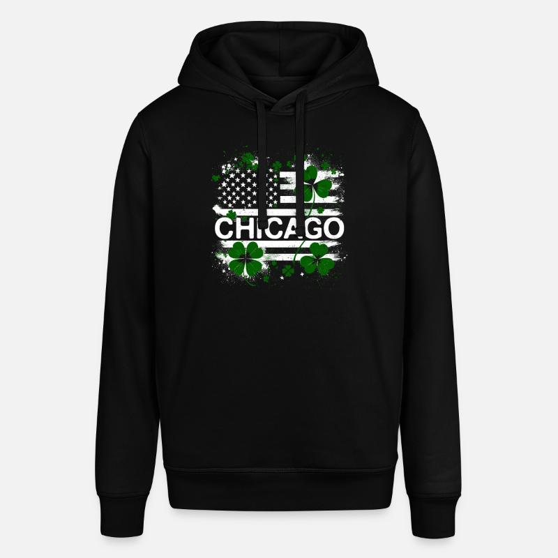 Drapeau américain Chicago Saint-Patrick - Sweat à capuche SOUNDER Stanley/Stella Unisexe - noir