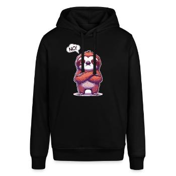 NEIN! Faul müde schläfrig Nickerchen Faultier - Stanley/Stella Unisex Hoodie SOUNDER - Schwarz - Vorne - Alina (178cm) & Michal (187cm)