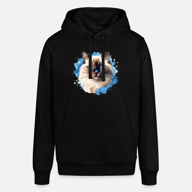 Birman Cat Birma Katze - Stanley/Stella Unisex Hoodie SOUNDER - Schwarz