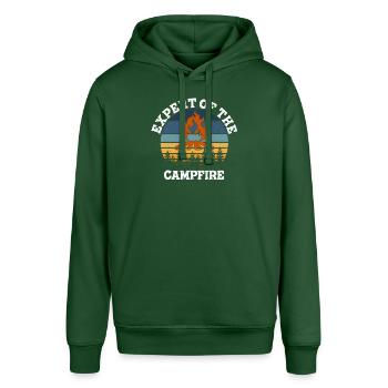 Experte für Camping-Experten am Lagerfeuer - Stanley/Stella Unisex Hoodie SOUNDER - Flaschengrün - Vorne - Alina (178cm) & Michal (187cm)