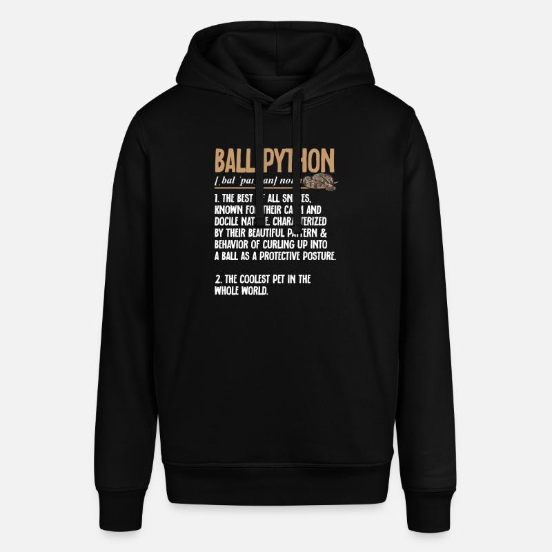 Ball Python Schlange Königspython - Stanley/Stella Unisex Hoodie SOUNDER - Schwarz