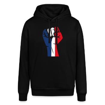 France patriote - Sweat à capuche SOUNDER Stanley/Stella Unisexe - noir - Devant - Alina (178cm) & Michal (187cm)