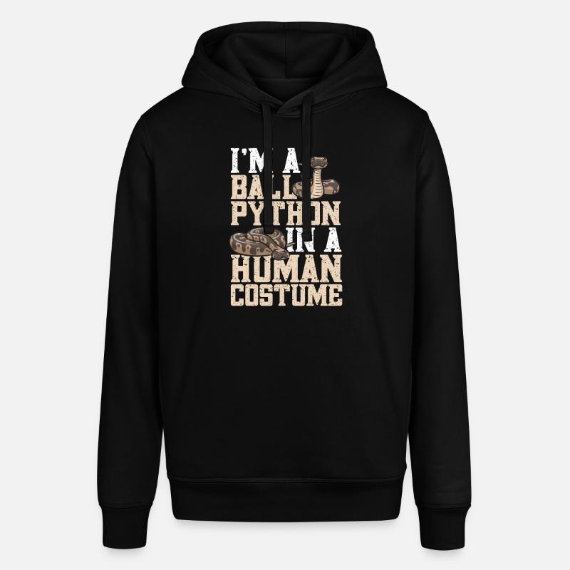 Ball Python Schlange Königspython - Stanley/Stella Unisex Hoodie SOUNDER - Schwarz