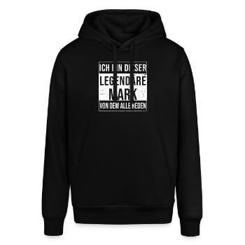 Ich bin dieser legendäre für Mark - Stanley/Stella Unisex Hoodie SOUNDER - Schwarz - Vorne - Alina (178cm) & Michal (187cm)