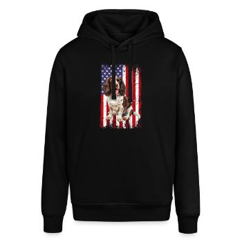 springer spaniel - Stanley/Stella Unisex Hoodie SOUNDER - Schwarz - Vorne - Alina (178cm) & Michal (187cm)