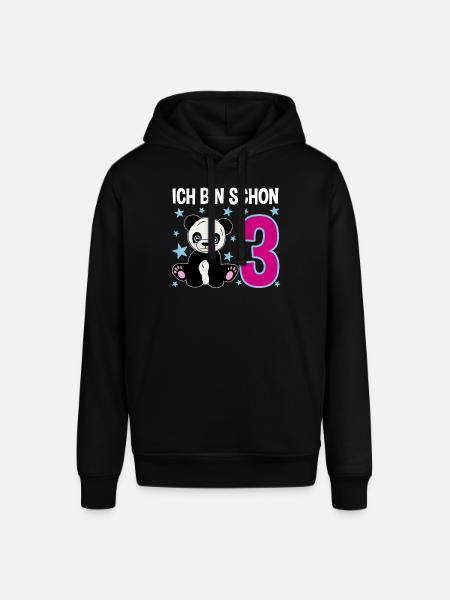 Three years of panda fun - Stanley/Stella SOUNDER Unisex Hoodie - black