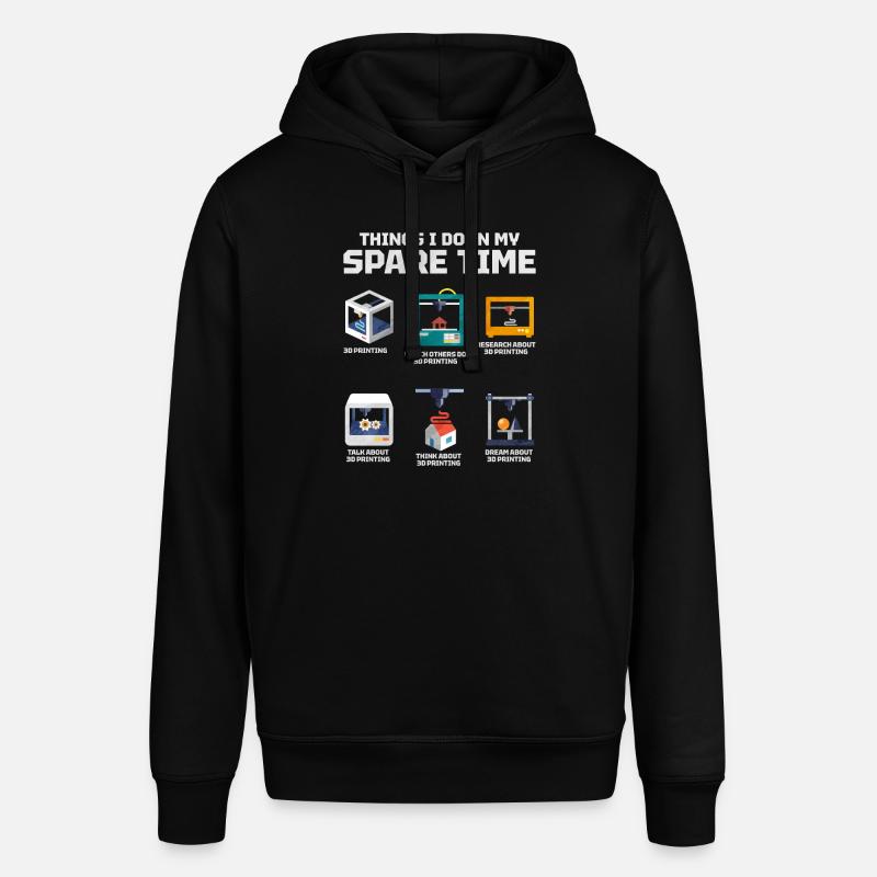 Impression 3D - Sweat à capuche SOUNDER Stanley/Stella Unisexe - noir