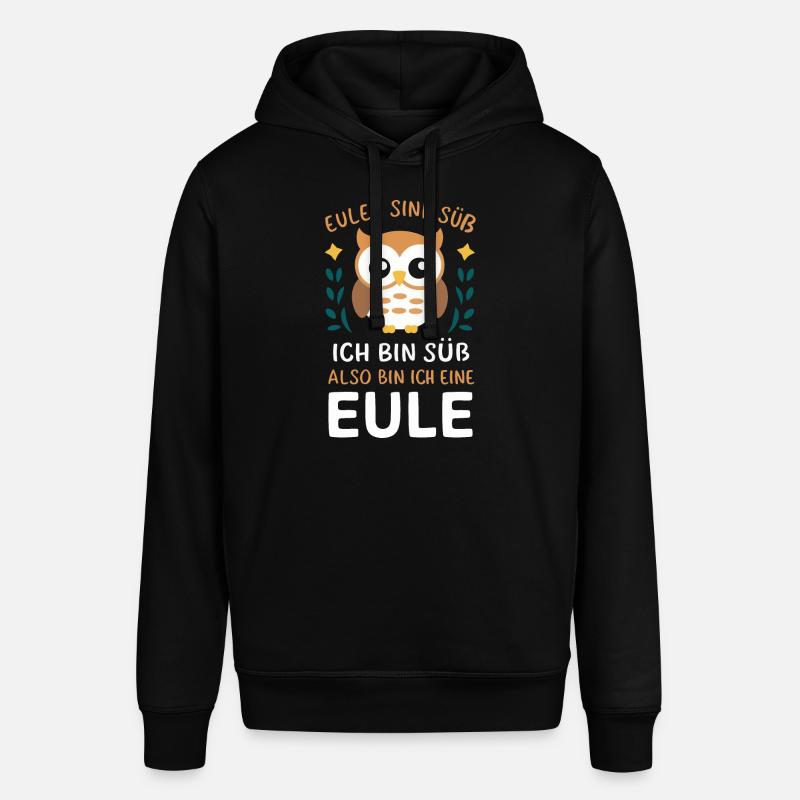 Nachteule Eule Eulen Vogel - Stanley/Stella Unisex Hoodie SOUNDER - Schwarz