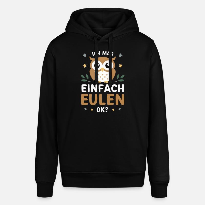 Nachteule Eule Eulen Vogel - Stanley/Stella Unisex Hoodie SOUNDER - Schwarz