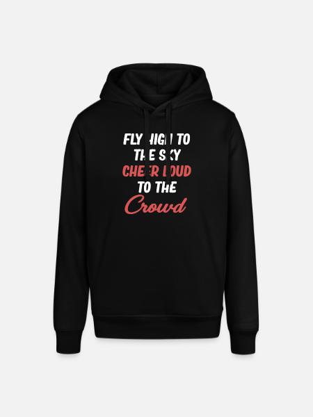 Flyv højt op i himlen, skyd højt mod - Stanley/Stella SOUNDER unisex hoodie - sort