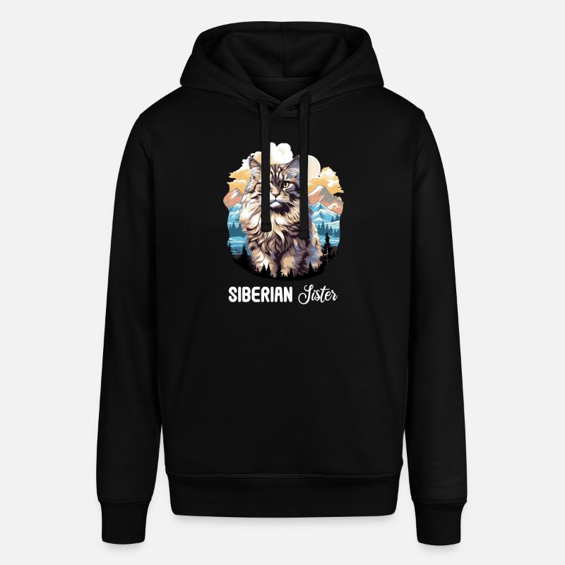 Chat Sibérien Sibirische Katze - Sweat à capuche SOUNDER Stanley/Stella Unisexe - noir