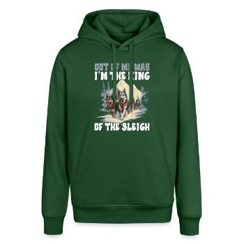 Sledding Sled dogs - Stanley/Stella SOUNDER Unisex Hoodie - bottle green - Front - Alina (178cm) & Michal (187cm)