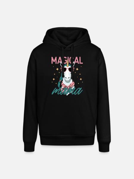 Magical Mom Stylish Unicorn Wife Funny Mom - Stanley/Stella SOUNDER Unisex Hoodie - black