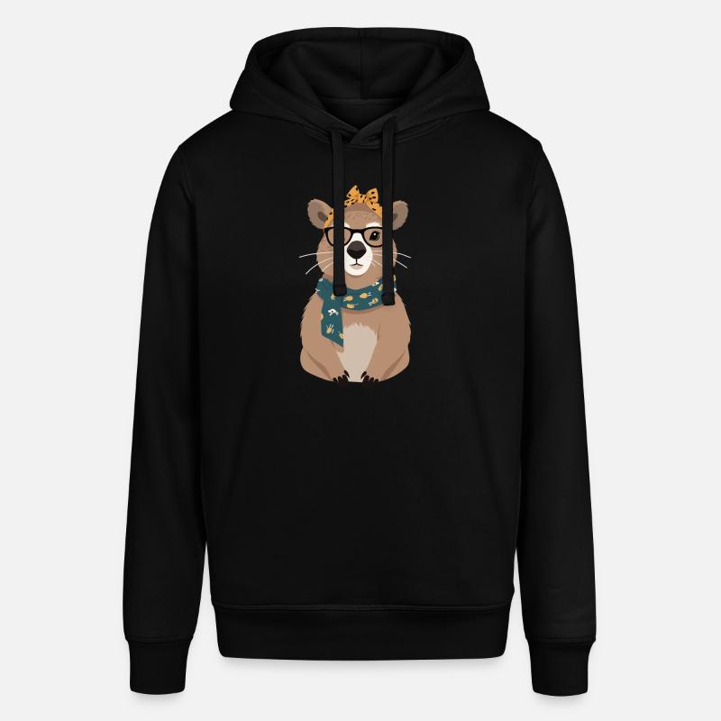 Drôle Capymama Capybara Mère Design - Sweat à capuche SOUNDER Stanley/Stella Unisexe - noir