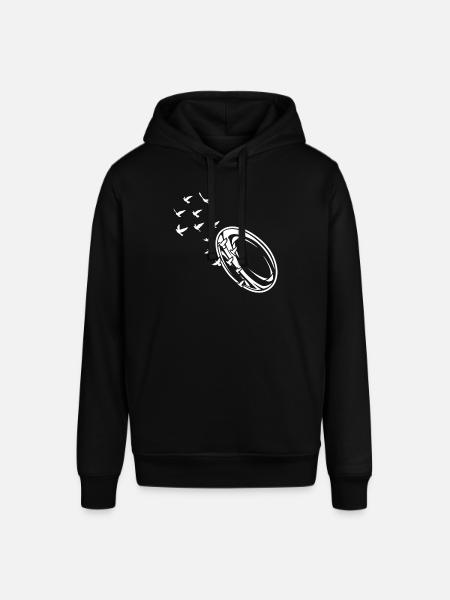 Playing Rugby ball - Stanley/Stella SOUNDER Unisex Hoodie - black