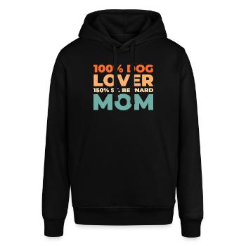 Saint Bernard - Stanley/Stella SOUNDER Unisex Hoodie - black - Front - Alina (178cm) & Michal (187cm)