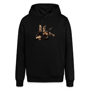 Violin cat musical instrument Violin - Stanley/Stella Unisex Hoodie SOUNDER - Schwarz - Vorne - Alina (178cm) & Michal (187cm)