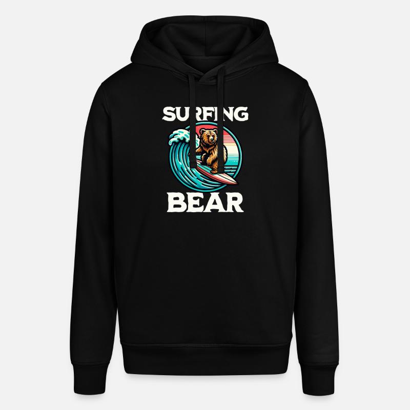 Ours surfeur - Sweat à capuche SOUNDER Stanley/Stella Unisexe - noir