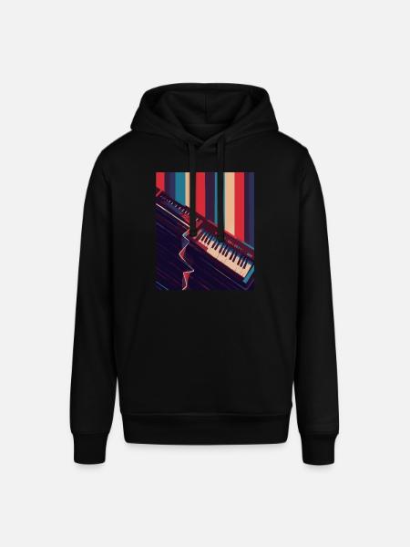 Keytar Keyboard Gift - Stanley/Stella SOUNDER Unisex Hoodie - black